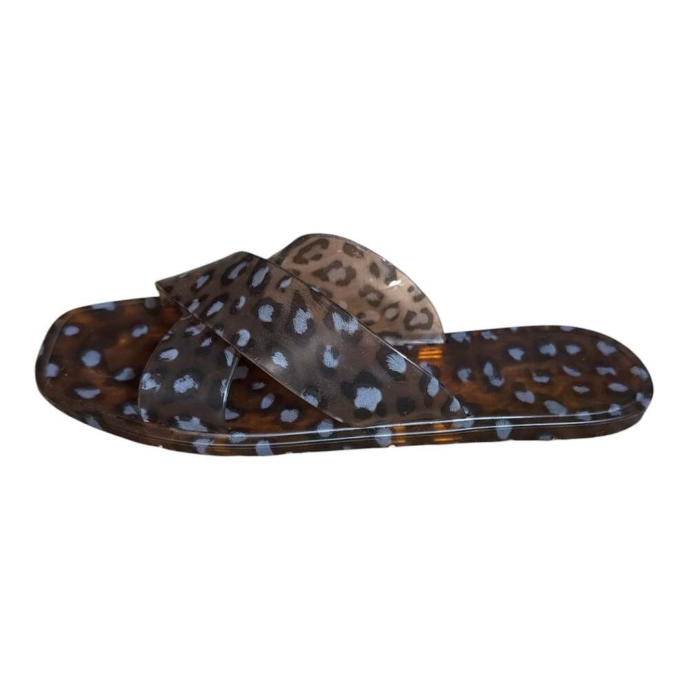 Maurice’s  Leopard Print Jelly Slide Sandals
